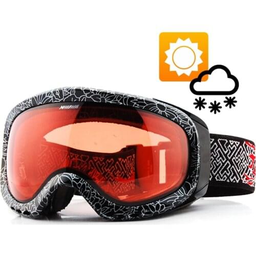 Transition Lens Photochromic Ski Snowboard Snow Goggles Anti-fog UV Protection All Weather Night Vision Sunny Day Men Women
