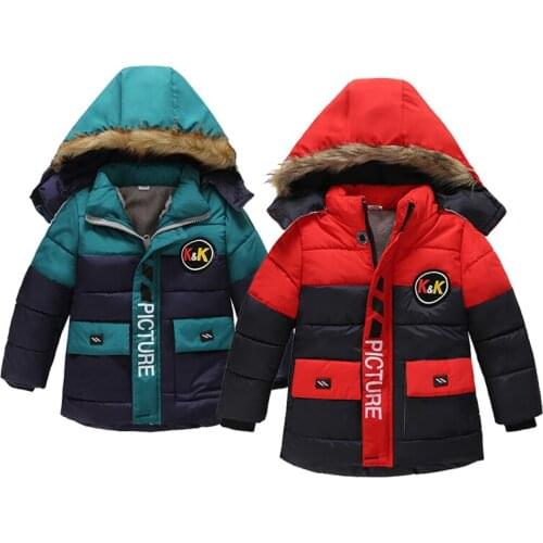 Winter Handsome Baby Boys Jacket Keep Warm Fashion Christmas Outerwear Hooded Casual Girls Coat Birthday Present Kids Clothes