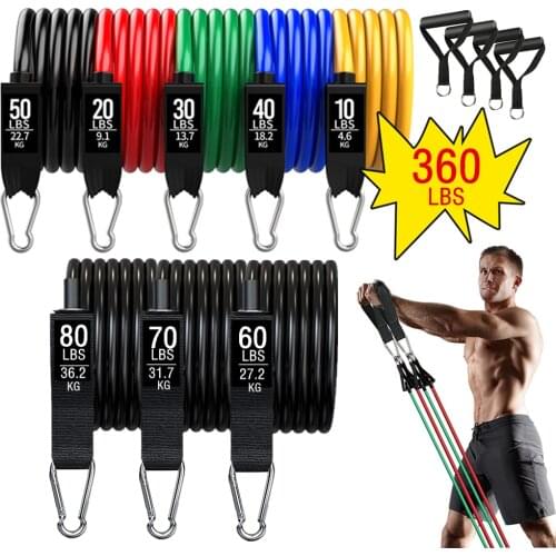 Resistance Bands Set Indoor Multifunctional Latex Elastic Cord Fitness Training Chest Full Body Workout Equipments for Home Gym