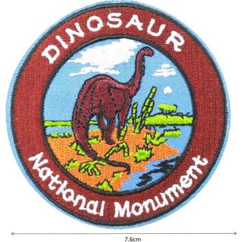 Custom embroidered Patch dinosaur applique for clothing kids school can be customized with your logo design factory direct