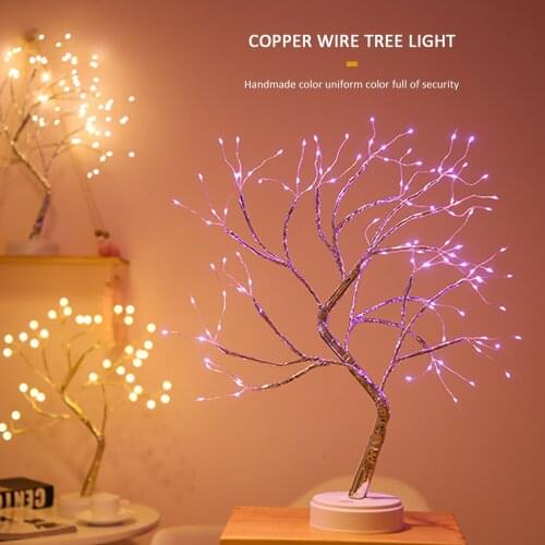 Tabletop Bonsai Tree Light Touch Switch Lamp USB or Battery Operated Copper Wire Branch Wedding Christmas Home Decoration Lights