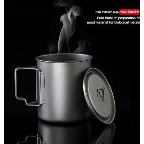 Newest Durable Coffee Mug Titanium Drinkware Coffee Cup For Home Outdoor Camping Picnic Ultralight Titanium Pot High Quality