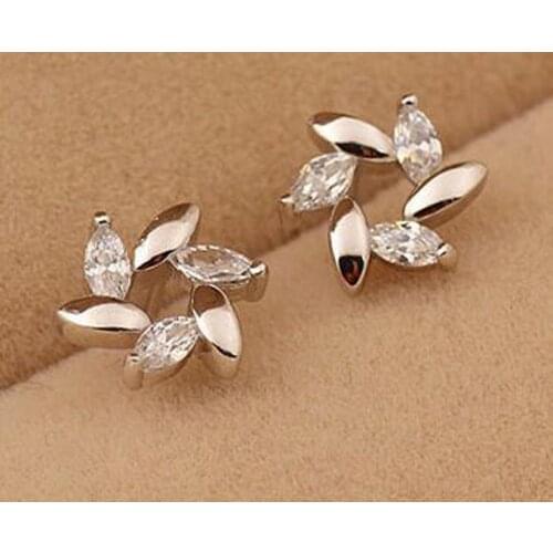 New Fashion Luxury Brand Windmill Earrings Cubic Zircon Hypoallergenic Ear Jewelry Wholesale brincos XY-E132