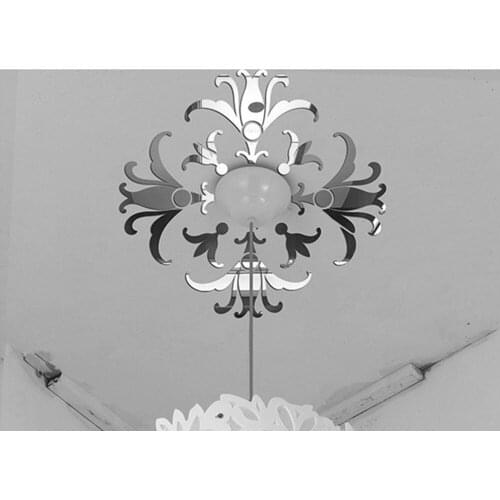 European Style Ceiling Lamp Deco Crystal 3D Wall Acrylic mirror Sticker, DIY Decorative Mirror Murals&Decals For Living BedRoom