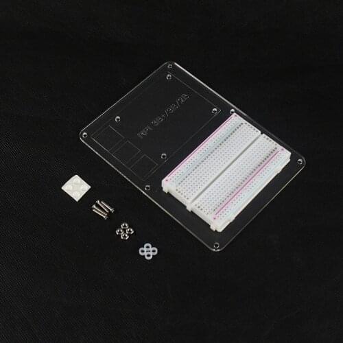 Raspberry Pi Mounting Plate 14.5 *10.5 cm Acrylic Board + 400 Points Breasboard compatiable Raspberry Pi 4/3B+/3/2