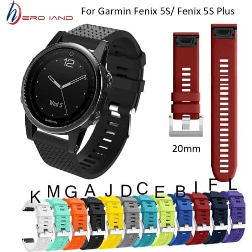 Hero Iand Watchband Strap for Garmin fenix 5S Watch Replacement Silicone Wrist Band watchband