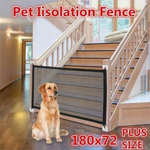 Pet Dog Gate Mesh Dog Fence Indoor Outdoor Foldable Safe Pet Dog Gate Safety Enclosure Pet Supplies Accessories