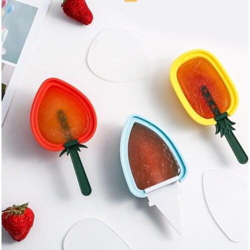Silicone Frozen Ice Cream Mold Fruit Shape Popsicle Maker Ice Lolly Mould