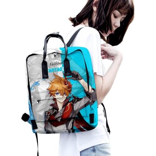 Game Genshin Impact Backpack Laptop Bags Teenager Schoolbag Travel Backpack Shoulder Bag Hallowen Party