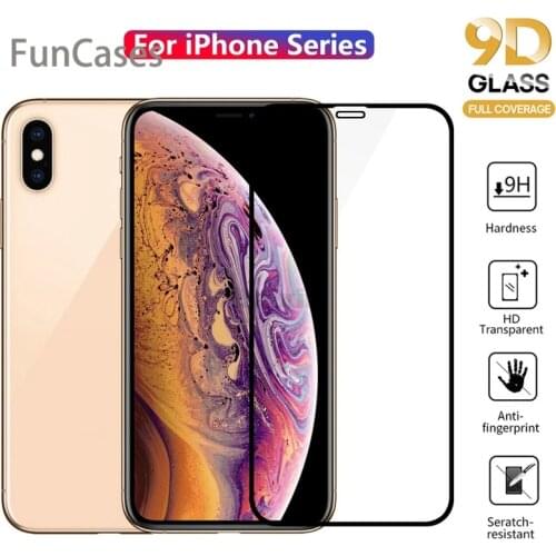 9D Full Cover Protective Glass for iPhone 11 Pro Max 6 6S 7 8 Plus X XR XS MAX Screen Protector Front Film Tempered Glass