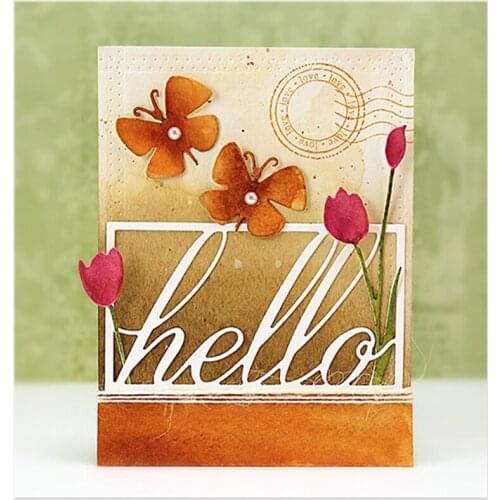 Hello Letter Cutting Die Scrapbooking Embossing Stencil Template Craft DIY Handmade Decoration Paper Card Album Making