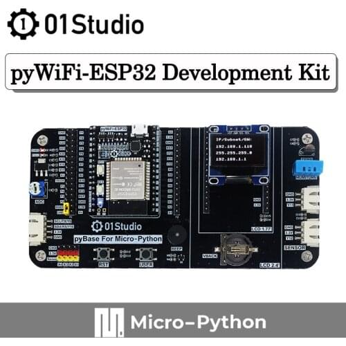 01Studio pyWiFi- ESP32 Development Demo Embedded Board Kit MicroPython Programming Wireless