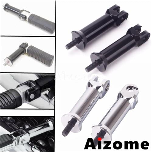 1Pair Motorcycle Passenger Foot Peg Supports Mount Aluminum Footrest Clevis Kit For Harley Softail FXBB FLSB FLHC FLDE 2018-2020