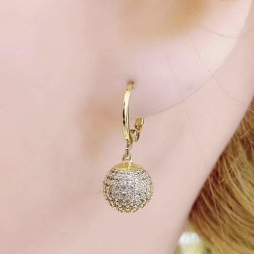 10 Pairs Tiny Zircon earrings Fashion jewelry earrings ball shape Jewelry earrings gift for lady 51650