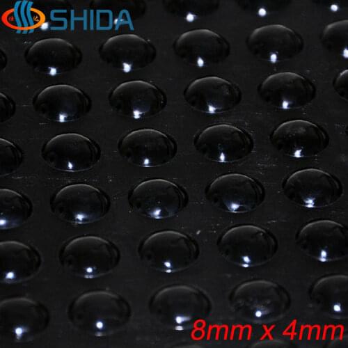 500 pcs 8 mm x 4 mm Self Adhesive Black Round Anti Slip Rubber Bumper Silicone Feet Pads High Sticky Silicone Shock Absorber