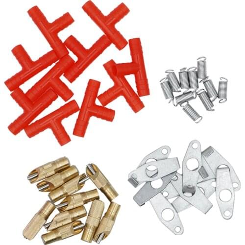 6/10/15Sets Rodents Rabbit Feeding Water Nipple Drinker Bunny Pet Automatic Drinking Fountains Copper Nipple for Animals Feeding