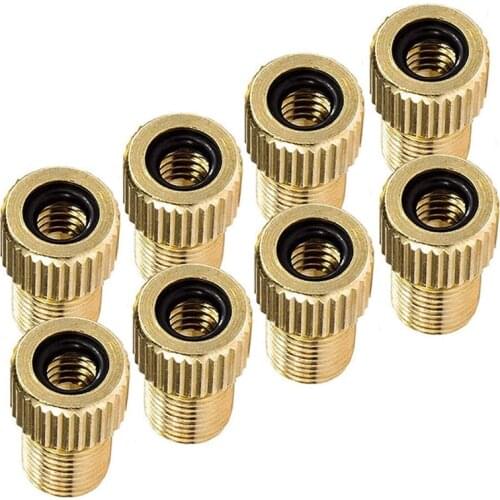 8Pcs Convert Presta to Schrader Adapter for Bike Bicycle,Standard Tire Inflate Air Pump Accessories,FR to US Converter