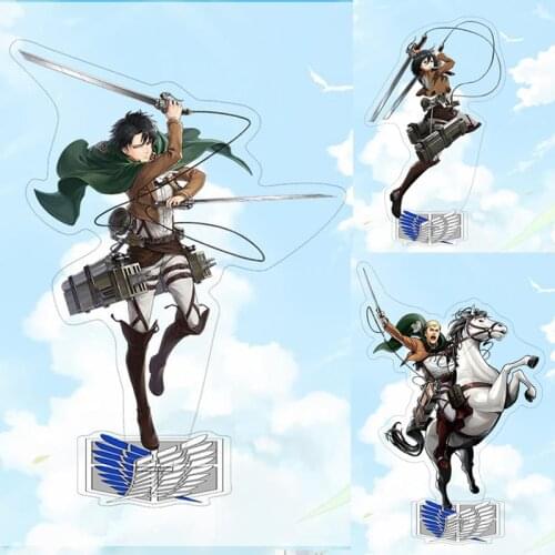 Anime Attack on Titan Levi Ackerman Mikasa Eren Acrylic Stand Figure Desktop Decoration Collection Model Toy Gifts