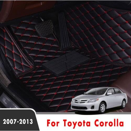 For Toyota Corolla X 10th E140 E150 2013 2012 2011 2010 2009 2008 2007 Car Floor Mats Accessories Leather Carpets Waterproof