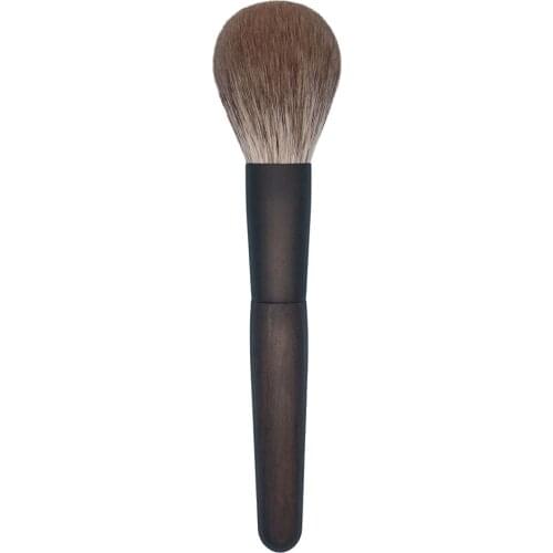 B01 Professional Handmade Makeup Brush Soft Snow Fox Hair Large Round Face Powder Brush Ebony Handle Make Up Brushes