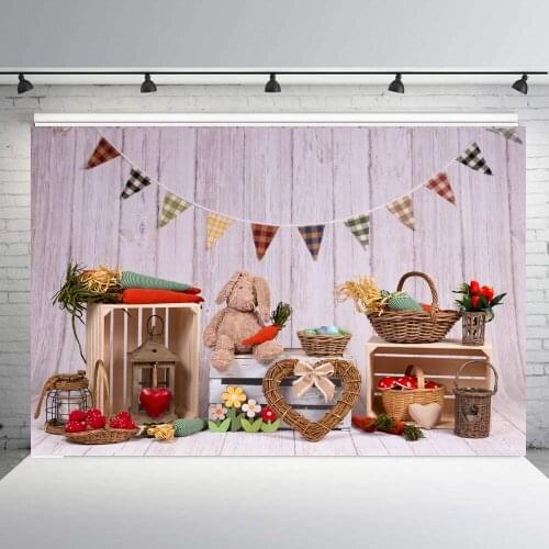 BEIPOTO Happy Easter Backdrop for photography bunny toys photo background for kids child baby booth shoot studio props B-234