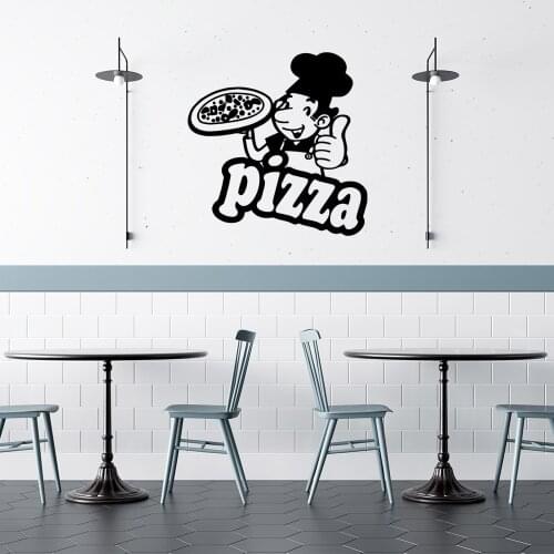 Free shipping Pizza Wall Sticker Home Decoration Accessories Kids Room Nature Decor Wall Art Decal