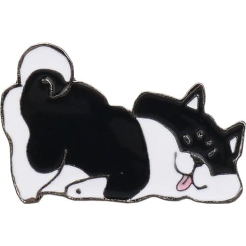 New Adorkable Shiba Inu Brooch Fashion Japanese Dog Cartoon Hard Enamel Pin Badge Gift for Friends Pet Lovers Jewelry Wholesale