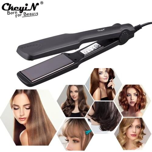 Ckeyin Hair Straightener 4Gear Temperature Adjustment Ceramic Tourmaline Ionic Flat Iron Curling Iron Hair Curler for Women Hair