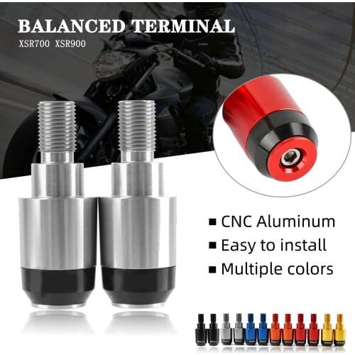 For Yamaha XSR700 XSR900 XSR 700 CNC Aluminum Motorbike Accessories End Plug Slider Motorcycle Handlebar Grips Ends Caps Cover