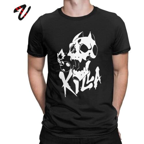 Men T Shirt Killer Queen Japanese Short Sleeve JoJos Bizarre Adventure Tees Anime Clothing 100% Cotton High Quality T-Shirts
