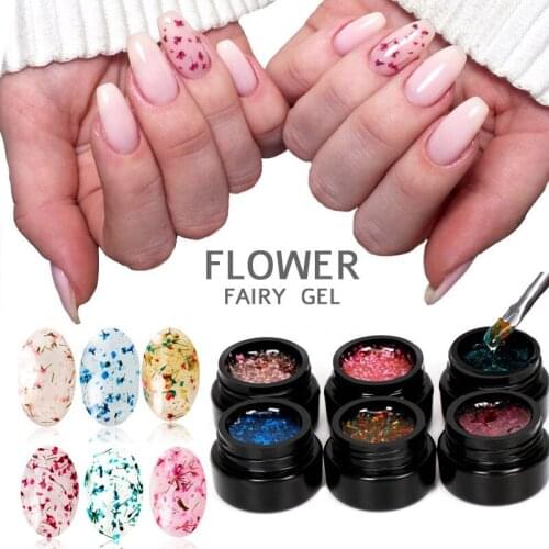 1 Box Flowers Nail Gel Polish Natural Dried Flower Fairies Series Soak Off UV Gel DIY Nail Art Nails Decoration Painting