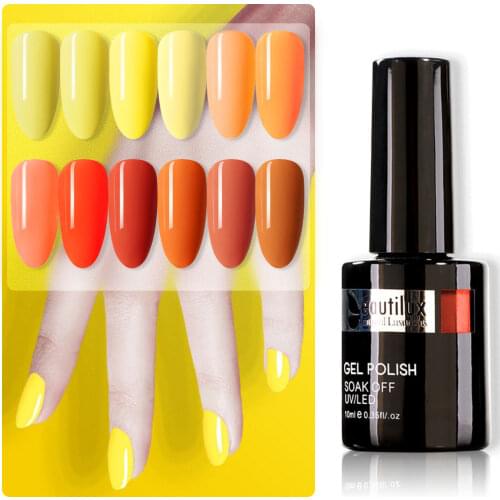 Beautilux Nail Gel Polish Banana Yellow Summer Orange Color Gels Nails Varnish Semi UV LED Permanet Gel Lacquere AC37-48 10ml