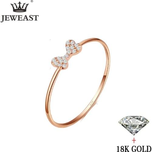 JYM 18K Gold Pure Gold Ring Real 18K Gold Solid Gold Rings Beautiful Upscale Trendy Classic Party Fine Jewelry Hot Sell New 2020