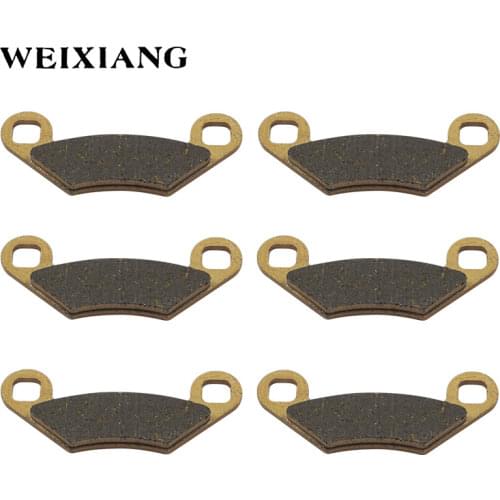 6PCS Semi Metallic Front Rear Motorcycle Brake Pads Kit For Polaris Sportsman 570 EFI 2014-2020 ATV UTV Motorcycle Brakes