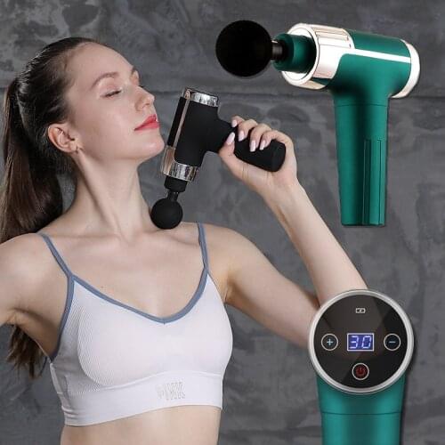 Massage Gun Fascia Gun Sport Therapy Muscle Massager Body Relaxation Pain Relief Slimming Shaping Massager With LCD Display