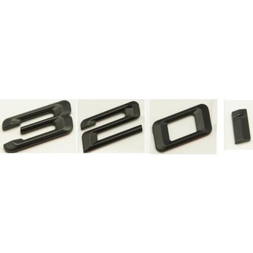 Matte Black ABS Number Letters Word Car Trunk Badge Emblem Letter Decal Sticker for BMW 3 Series 320i