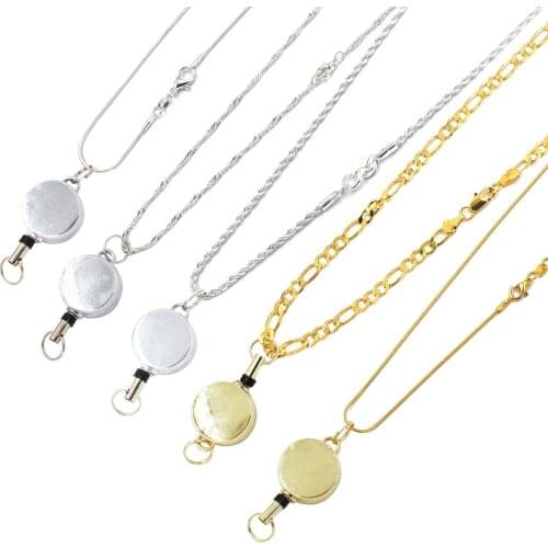 Fashion Gold Silver Lanyards with Retractable Badge Necklace Lanyards Lanyards for Women Girl