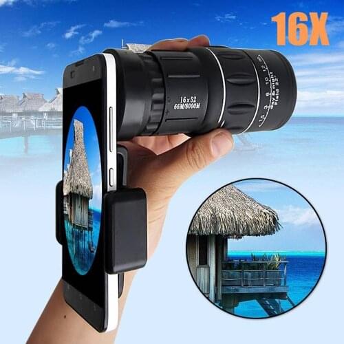 16x52 Dual Focus Zoom Powerful Monocular HD Binoculars Low Light Night Vision Outdoor Hunting Binoculars Tool Adult Binoculars