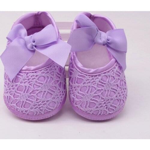 Newborn Baby Girls Soft Shoes Soft Soled Non-slip Bowknot Footwear Crib Shoes Beautiful Butterfly Girl Shoes