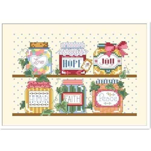 Good feelings cross stitch kit package 18ct 14ct 11ct light yellow cloth silk cotton thread embroidery DIY handmade needlework