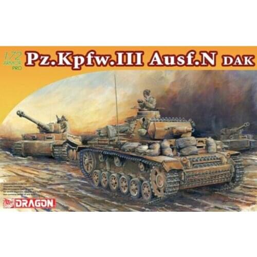 DRAGON 7386 1/72 Pz.Kpfw.III Ausf.N DAK - Scale Model Kit