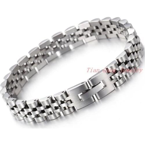 New Fashion Trendy Brand Jewelry 316L Stainless Steel Bracelets Bangles Never Fade Silver Color Bracelets For Women or Men