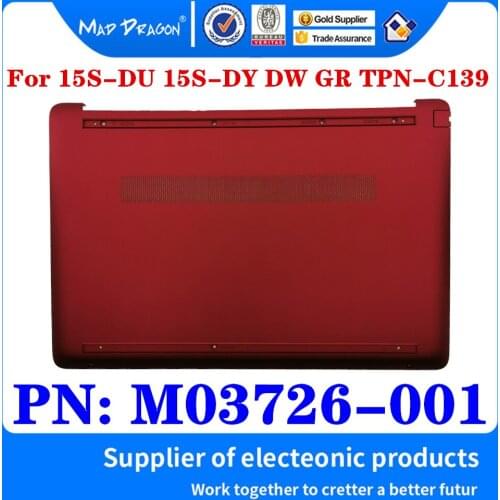 New Original M03726-001 AP2H8000840 For HP 15S-DU 15s-DY 15S DW GR TPN-C139 Laptop Bottom Base Bottom Cover Assembly Red Shell