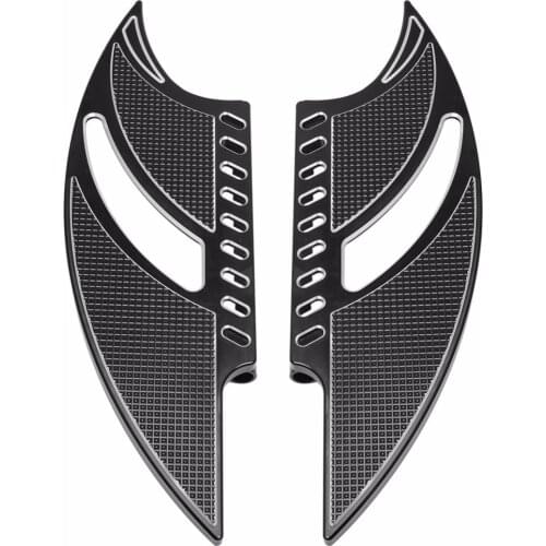 Motorcycle Front Foot Board & Driver Stretched Floorboards Foot Pegs Footrest For Harley Dyna Touring Softail FLH FLD 1986-2015