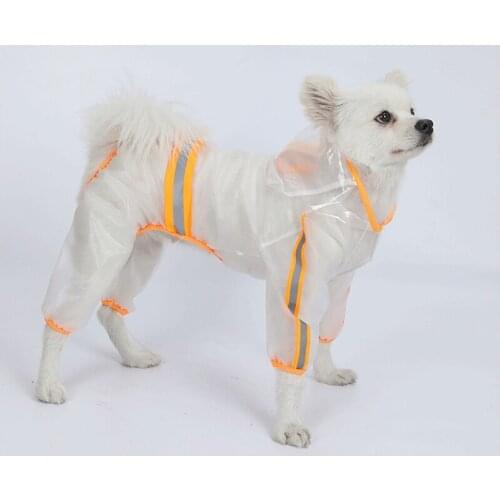 PVC Plastic Dog Raincoat Big Dog Medium-sized Dogs Pet Waterproof Clothing Jacket Clothes Puppy Casual Raining Coat Dog Clothing