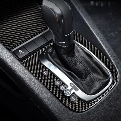 Fit For Volkswagen Scirocco 2009-2016 Carbon Fiber Interior Gear Shift Panel Cover Trim Sticker Car Accessories