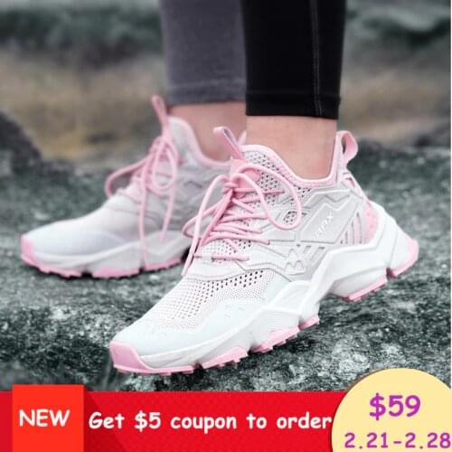 Rax Women Hiking Shoes Breathable Outdoor Sports Sneakers for Women Lightweight Mountain Shoes 2019 SS New Style Tourism Shoes