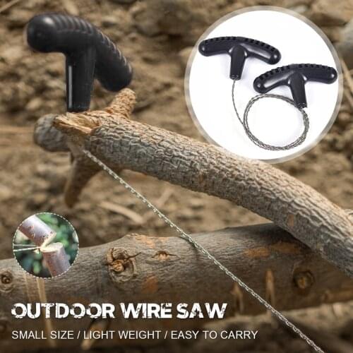 Manual Steel Wire Saw Portable Camping Wire Chainsaw For Outdoor Emergency Survival Adventure Equipment Tools