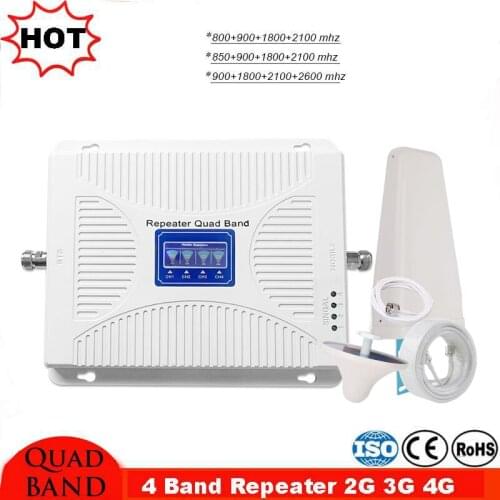 Signal Booster 2G 3G 4G Cellular Signal Amplifier 4G Cellular Amplifier LTE Band20 800 900 1800 2100 2600 Mobile Repeater Set