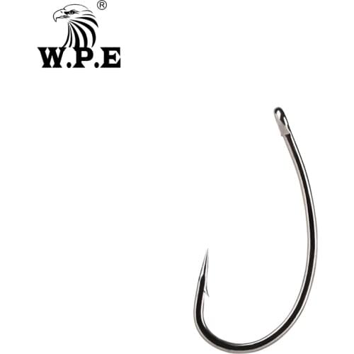 W.P.E 30pcs/lot Fishing Hooks 2#-8# Barbed Single Circle Fishhooks Carp Fishing High Carbon Steel FishingHook Accessories Tackle